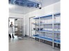 Alu Kühlzellenregal "L", werkzeuglose Montage, bis zu 150 kg pro Ebene, BTH 2045/4280 x 400 x 1750 mm