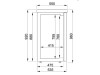 Combisteel PRO LINE Flaschenkühltisch, 4 Türen, Inhalt 680 Liter, Schwarz, BTH 2490 x 550 x 950 mm