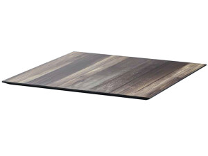 VEBA Tischplatte eckig, Tropical Wood, HPL, 700 x 700 mm