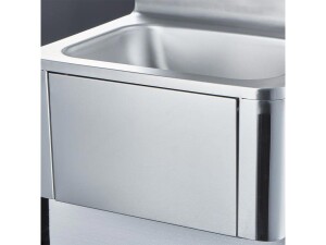 Stalgast Handwaschbecken mit Kniebedienung, inkl. Armatur und Seifenspender, BTH 400 x 330 x 570 mm