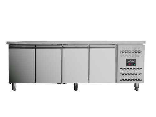 vaiotec EASYLINE 600 Kühltisch mit 4 Türen, 449 Liter, Umluftkühlung, BTH 2230 x 600 x 850 mm