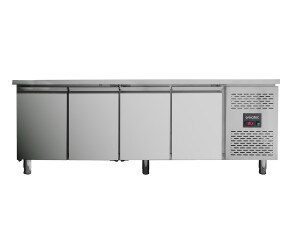 vaiotec EASYLINE 600 Kühltisch mit 4 Türen, 449 Liter, Umluftkühlung, BTH 2230 x 600 x 850 mm