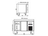 vaiotec TOPLINE 700 Tiefkühltisch, 2 Türen für GN 1/1, 265 Liter, Umluftkühlung, BTH 1345 x 700 x 900 mm