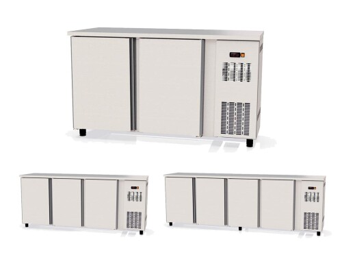 vaiotec TOPLINE Barkühltisch mit 2 - 4 Türen, Umluftkühlung, Edelstahl